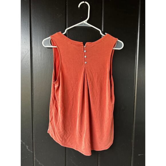 Lucky Brand High Low Sleeveless Tank Top Women’s Small Coral Orange - Picture 3 of 4